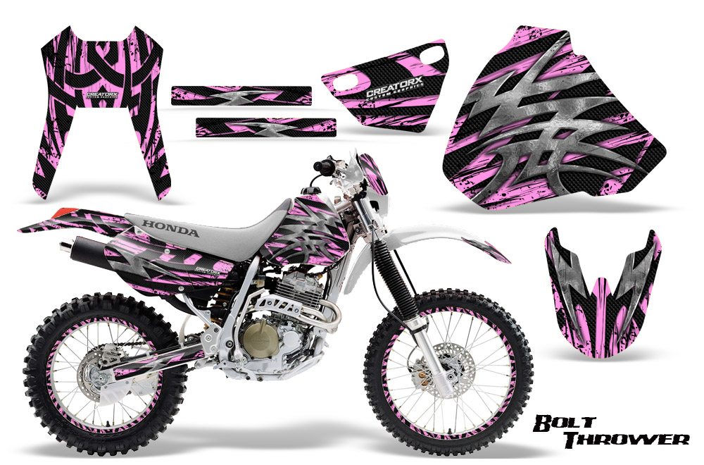 Honda XR 400 Graphics Kit Bolt Thrower PinkLite NP Rims